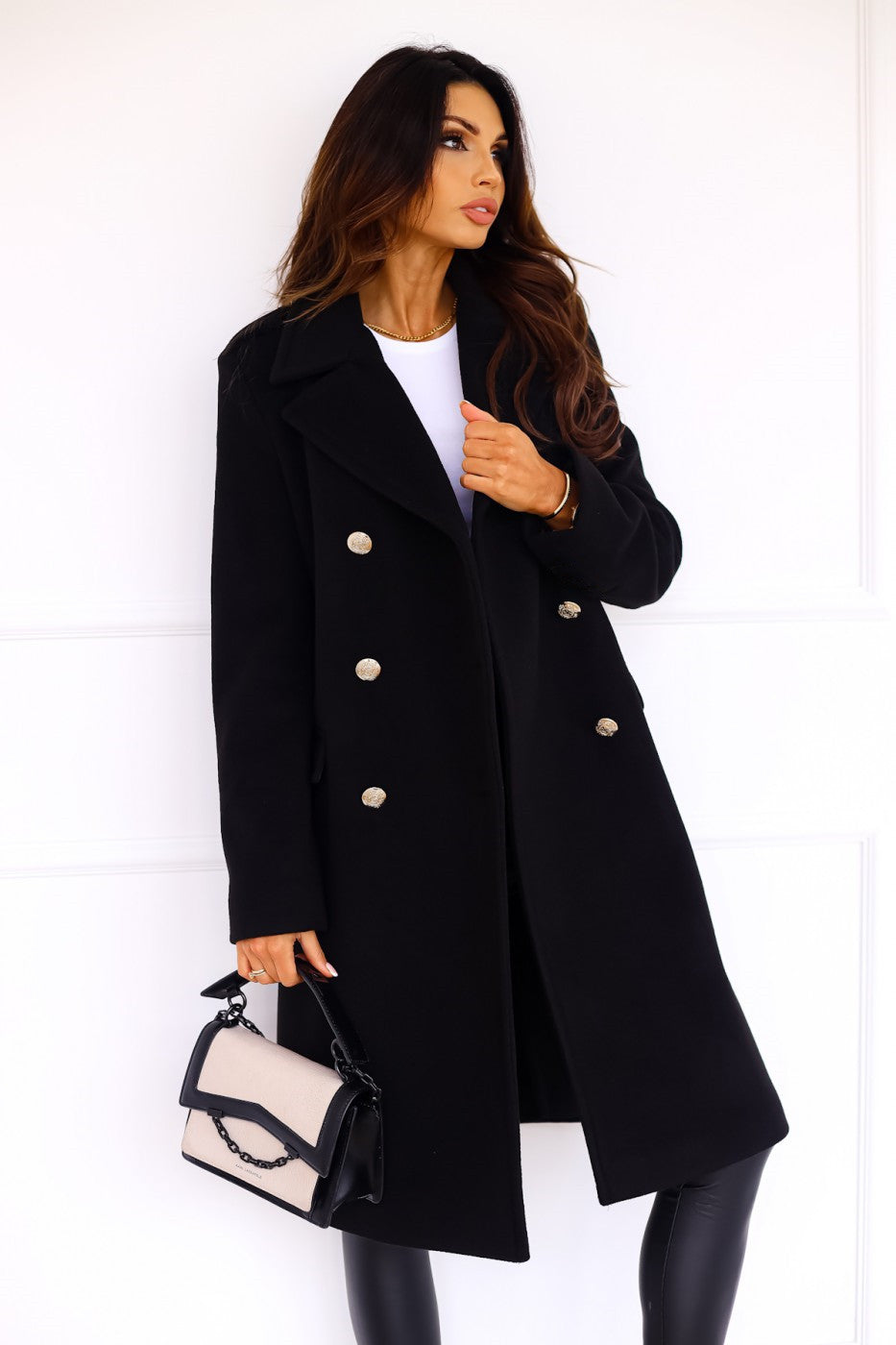 WOOLEN DOUBLE BUTTON COAT
