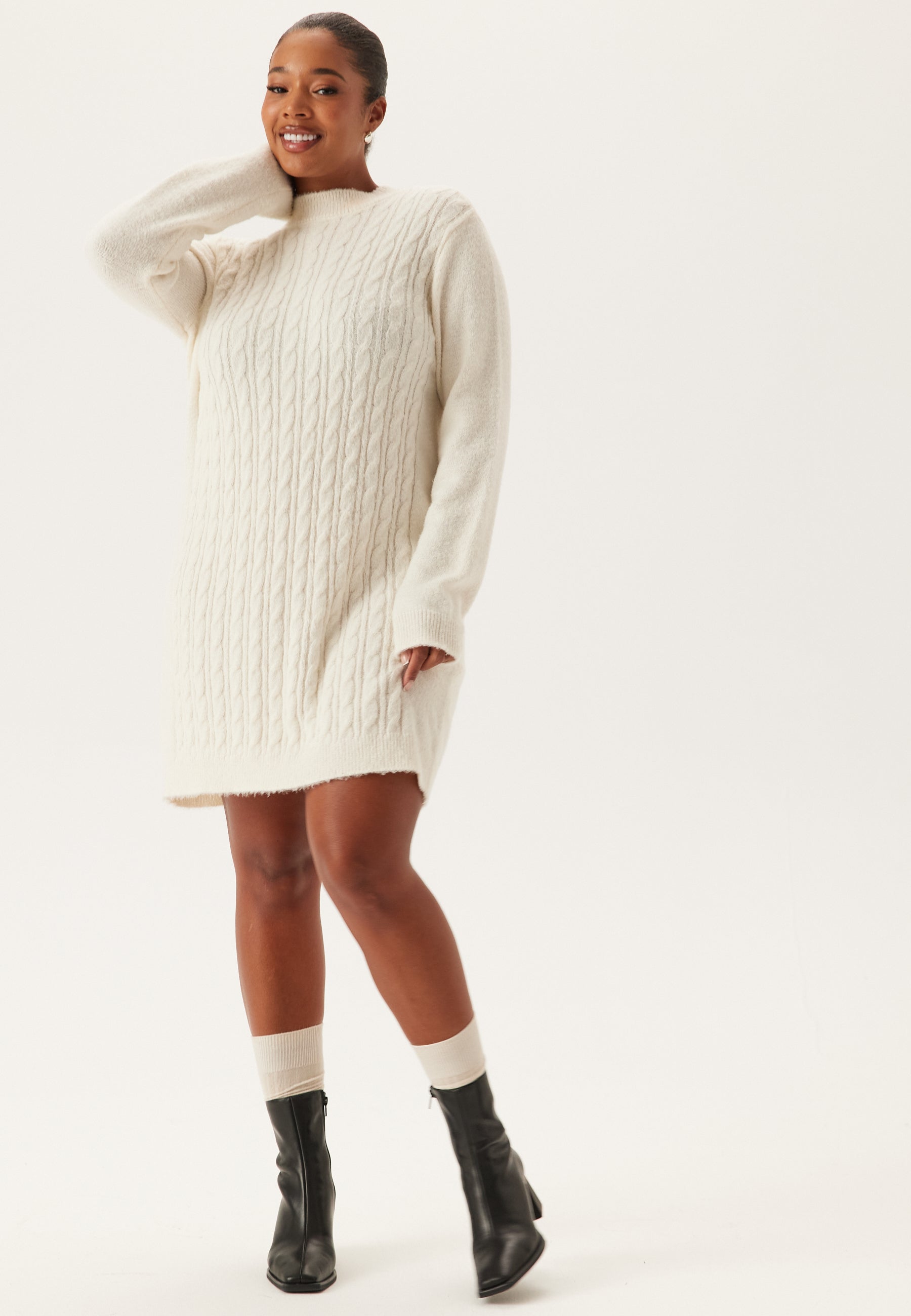 Cable Knit Sweater Dress