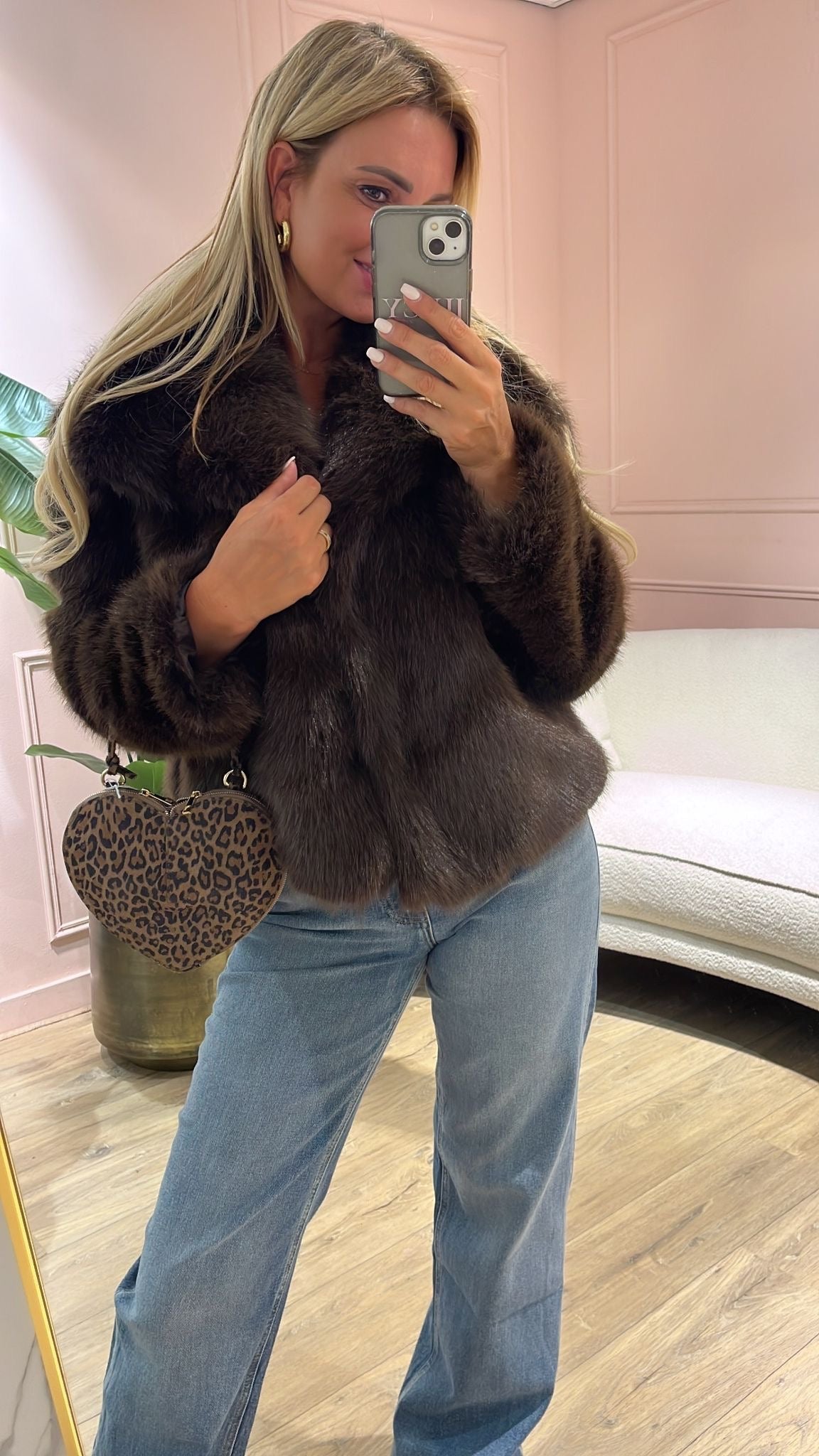 Zachte Faux Fur Jas – Bruin